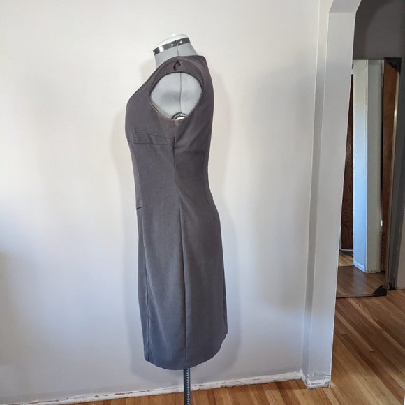 Grey, wool sheath dress - Picture 4 of 4